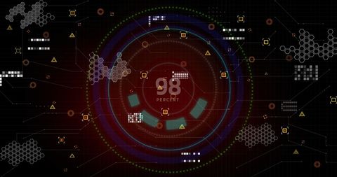 Futuristic Data Processing and Percentage Interface - Download Free Stock Images Pikwizard.com