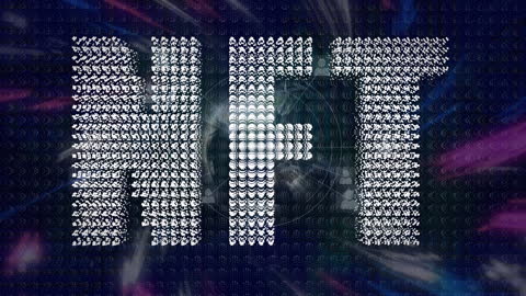 Dynamic NFT Digital Art on Technology Background
