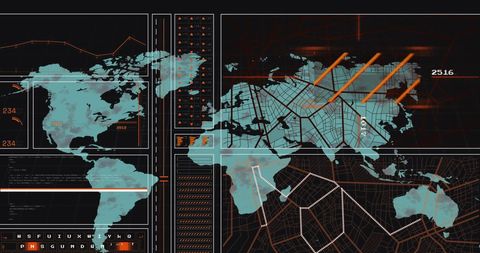 Futuristic Global Navigation and Location Technology Concept - Download Free Stock Images Pikwizard.com