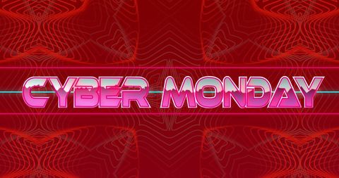 Cyber Monday Sale Promo on Vibrant Abstract Background