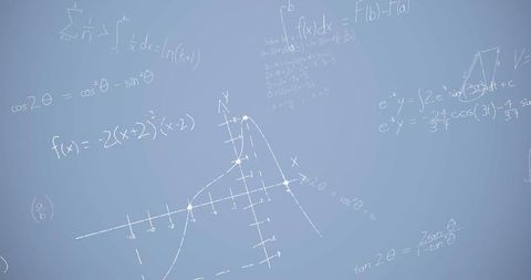 Abstract Mathematical Equations on Light Blue Background - Download Free Stock Images Pikwizard.com