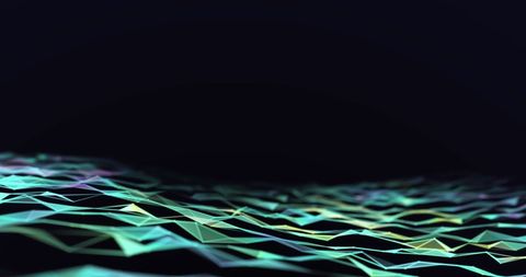 Abstract Low-Poly Digital Landscape with Neon Graphics - Download Free Stock Images Pikwizard.com