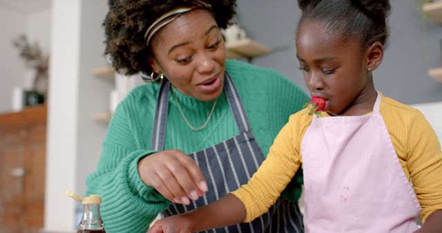 Mother and Daughter Baking Together at Home - Download Free Stock Images Pikwizard.com