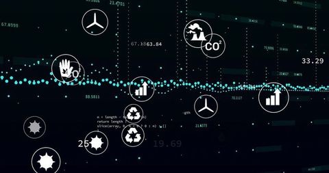 Futuristic Environmental Data Visual Dashboard