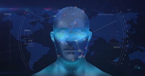 Digital Human Model with Global Network Connections - Download Free Stock Images Pikwizard.com