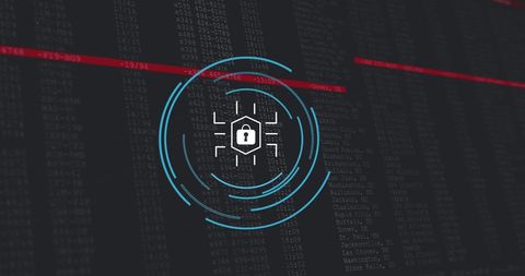 Digital Security Lock Icon on Data Screen - Download Free Stock Images Pikwizard.com