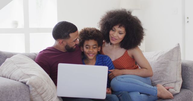 Family Bonding While Using Laptop at Home - Download Free Stock Images Pikwizard.com