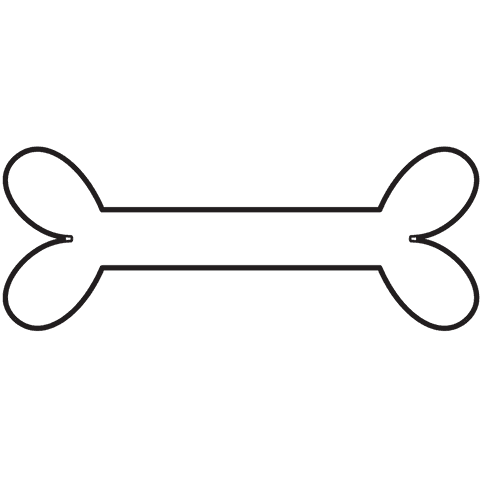 minimalist dog bone symbol on transparent background - Download Free Stock Videos Pikwizard.com