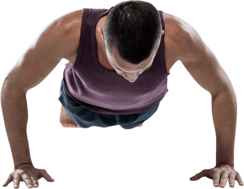 transparent fit man exercising with focused push-ups - Download Free Stock Videos Pikwizard.com