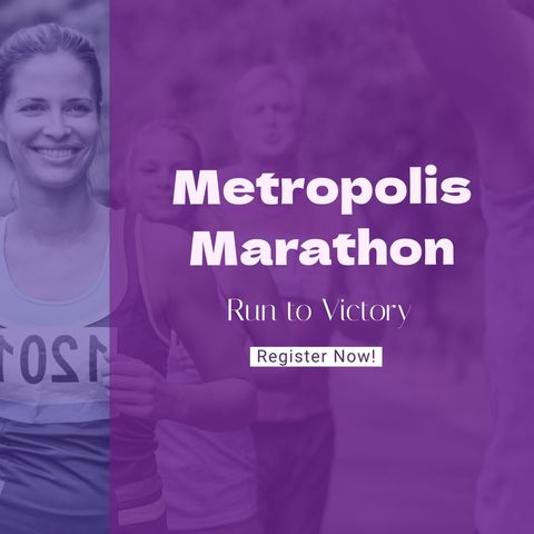 metropolis marathon encouraging participation - Download Free Stock Templates Pikwizard.com