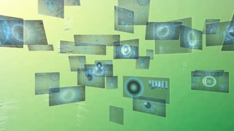 Futuristic Holographic Infographic Display Interface Animation