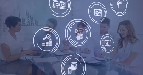 Team Collaborating on Technology and Networking Solutions