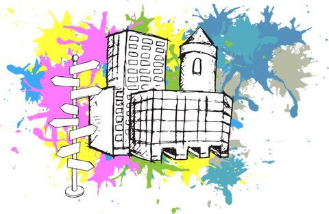 colorful urban city illustration on transparent background - Download Free Stock Videos Pikwizard.com
