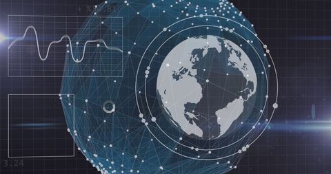 Global Network Connections with Data Growth and Technology - Download Free Stock Images Pikwizard.com