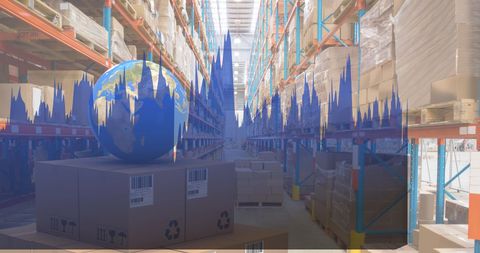 Global shipping and data processing in warehouse setting