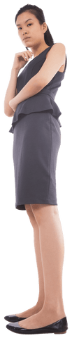 Asian Businesswoman Standing in Formal Attire Transparent Background