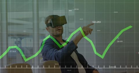 Instructor Analyzing Data with Virtual Reality and Interactive Graph - Download Free Stock Images Pikwizard.com