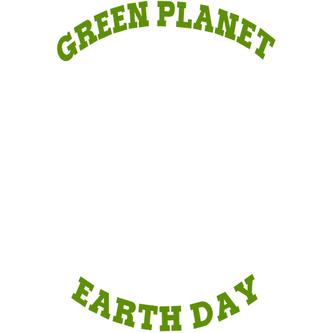 Eco-Friendly Earth Day Celebration Text on Transparent Background