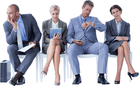 Transparent Group of Business Professionals Waiting for Interviews - Download Free Stock Videos Pikwizard.com