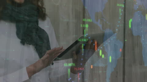 Analyzing Global Stock Market on Digital Tablet