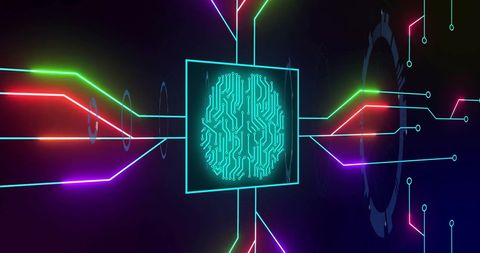 Futuristic Digital Brain Processing Technology - Download Free Stock Images Pikwizard.com