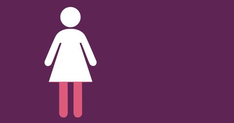 Female Icon Filling Pink on Dark Purple Background - Download Free Stock Images Pikwizard.com