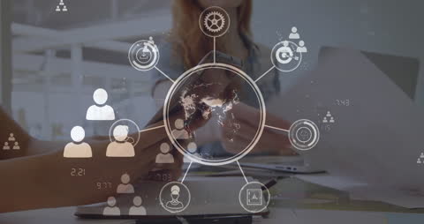 Futuristic Technology and Global Communication Concept