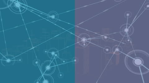 Digital Network Connectivity Over Virtual Cityscape