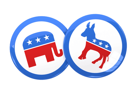 transparent badges featuring political party animal symbols - Download Free Stock Videos Pikwizard.com