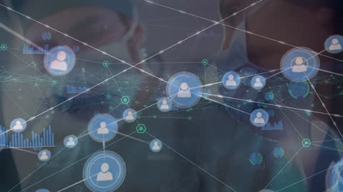 Animated Global Network Connecting Professionals in Business Tech