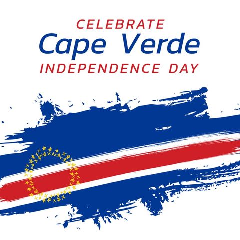 Cape Verde Independence Day Celebration Banner Featuring National Flag