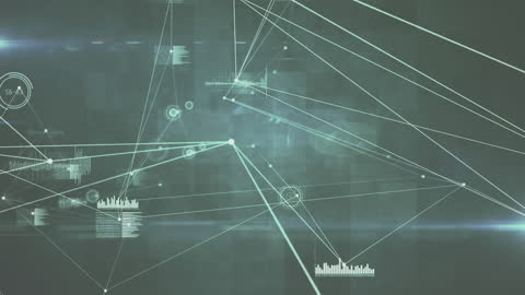 Futuristic Digital Network Data Processing Concept