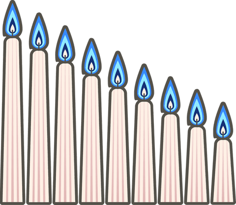 descending blue flaming tapers on transparent setting - Download Free Stock Videos Pikwizard.com