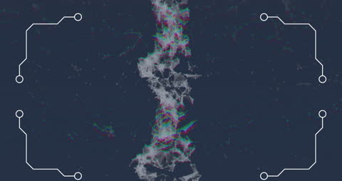 Abstract Digital Network Lines on Dark Background