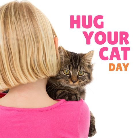 Blond Girl Hugging Fluffy Cat for Hug Your Cat Day Concept - Download Free Stock Templates Pikwizard.com