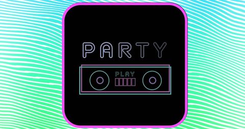 Retro Party Disco Vibes with Vibrant Gradient Background