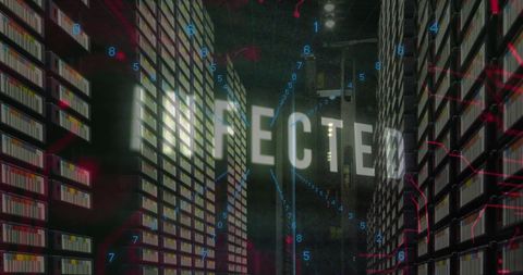 Conceptual Virus Threat in Data Center Network - Download Free Stock Images Pikwizard.com