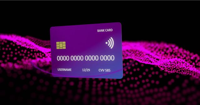 Floating Bank Card Above Digital Wave Illustrating Modern Finance - Download Free Stock Images Pikwizard.com