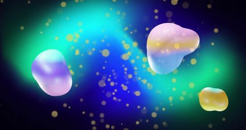 vibrant abstract shapes and glowing patterns on cosmic background - Download Free Stock Images Pikwizard.com