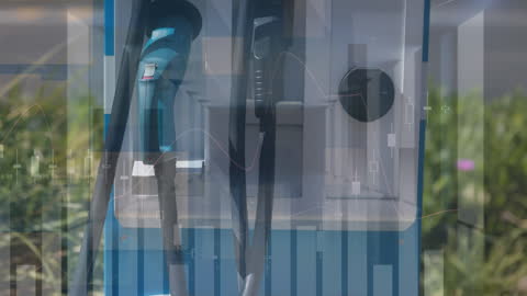 Data Analytics Overlay on EV Charging Station, Green Energy Concept