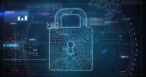Digital Padlock Symbolizing Cybersecurity in Data Network - Download Free Stock Images Pikwizard.com