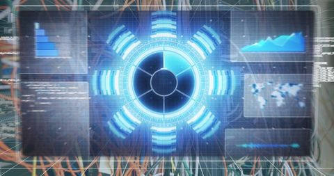 Futuristic Data Processing on Digital Interface Screen - Download Free Stock Images Pikwizard.com