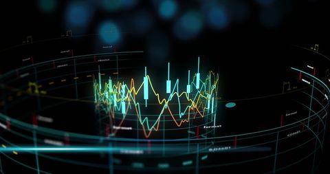 Graphical Representation of Financial Data Processing - Download Free Stock Images Pikwizard.com