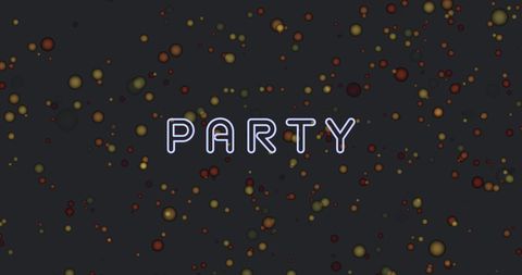 Neon Party Sign with Colorful Bokeh Background - Download Free Stock Images Pikwizard.com