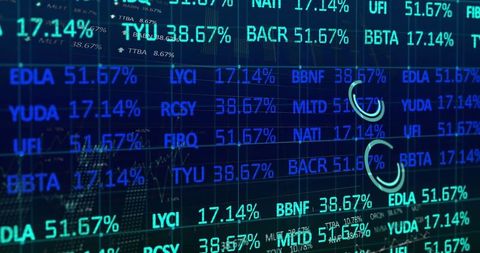 digital stock market grid display showcasing real-time financial data - Download Free Stock Images Pikwizard.com