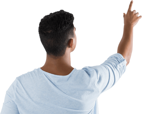 Man Interacting with Invisible Transparent Touch Screen - Download Free Stock Videos Pikwizard.com