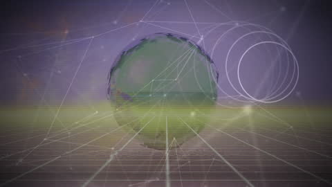 Geometric Network Connections with Rotating Globe