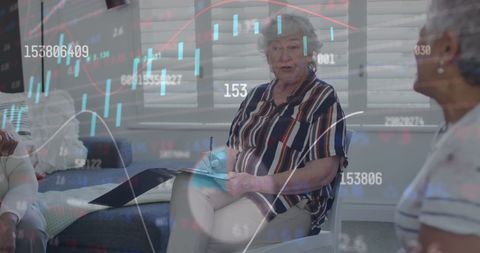 Seniors Engaged in Financial Analytics Discussion