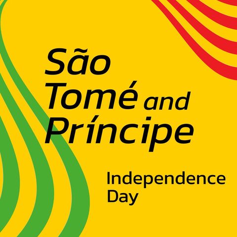 São tomé and príncipe independence day poster design