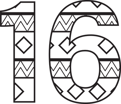 geometric number 16 on transparent background - Download Free Stock Videos Pikwizard.com